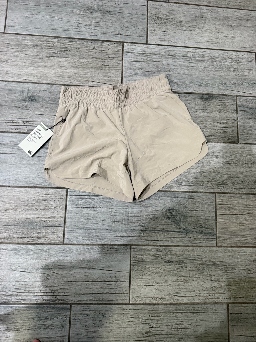 Light Beige Women's Athletic Shorts